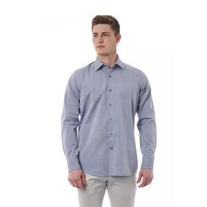 Bagutta Gray Cotton Men Men's Shirt